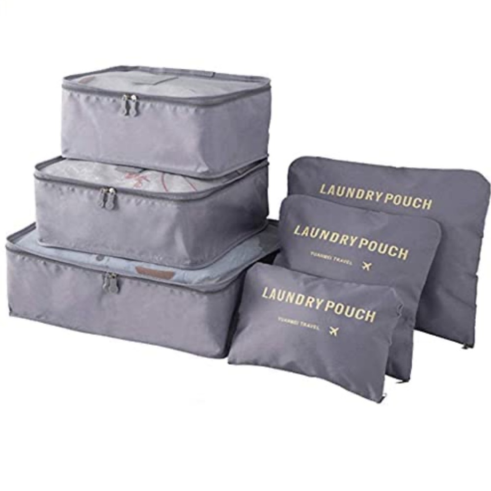 SIX piece organizer travel set luggage AQUA - Picture 5 of 5